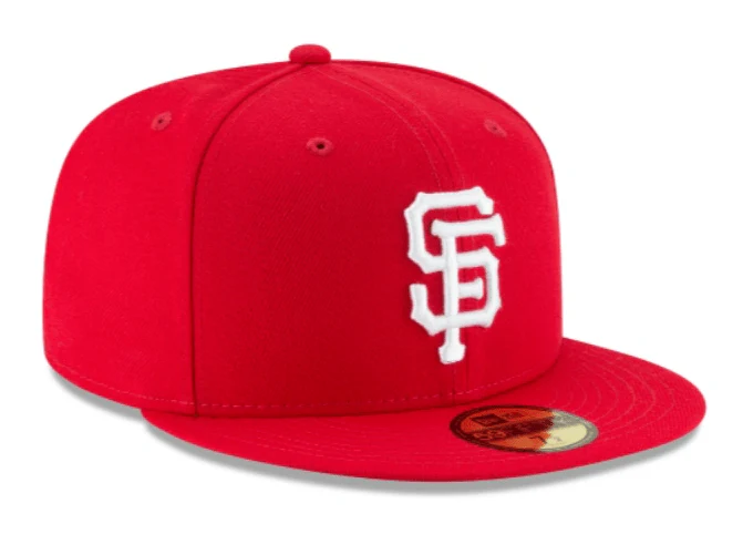 Adult San Francisco Giants New Era Red and White Collection 59FIFTY Fitted Hat - Men's - Image 3