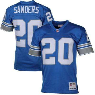 Adult Barry Sanders Detroit Lions Mitchell & Ness NFL 1996 Blue Throwback Jersey - Men's