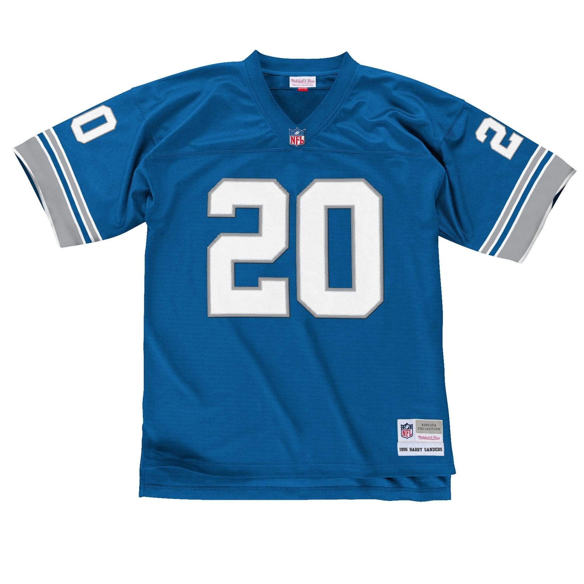 Adult Barry Sanders Detroit Lions Mitchell & Ness NFL 1996 Blue Throwback Jersey - Men's - Image 3