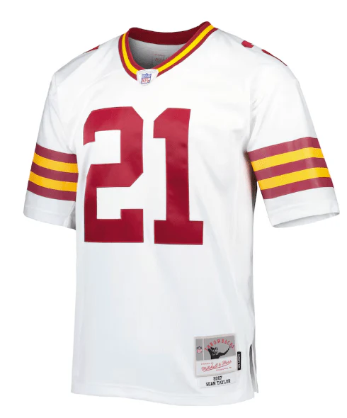 Adult Sean Taylor Washington Football Team White Alternate Mitchell & Ness Throwback Jersey - Men's - Image 3