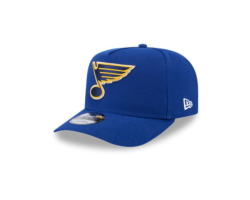 Adult St. Louis Blues New Era Blue A-Frame 9FIFTY Adjustable Snapback Hat - Men's