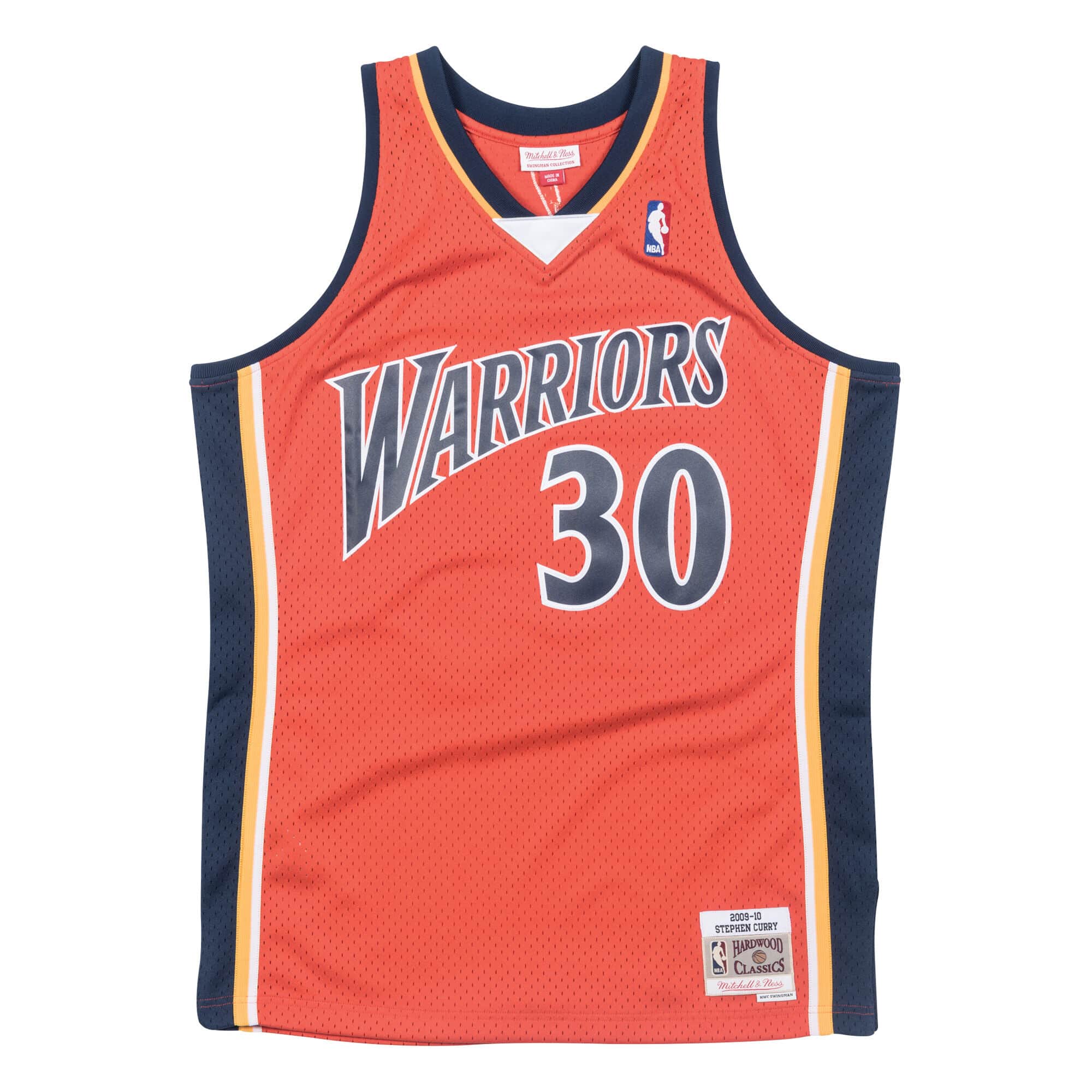 Adult Stephen Curry Golden State Warriors Mitchell & Ness NBA 2009 Alternate Orange Throwback Swingman Jersey - Men's