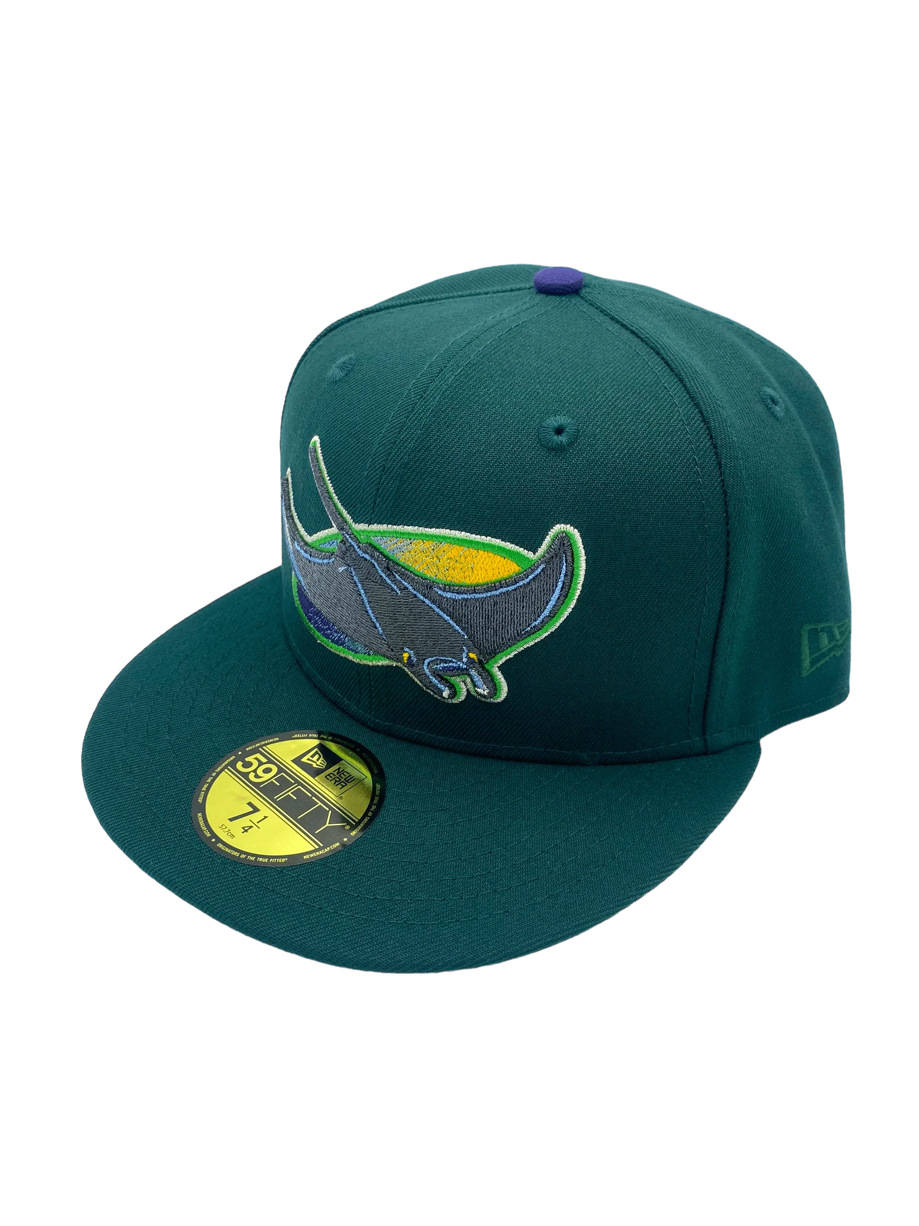 Adult Tampa Bay Devil Rays New Era Green Custom Combo Side Patch 59FIFTY Fitted Hat - Men's - Image 3