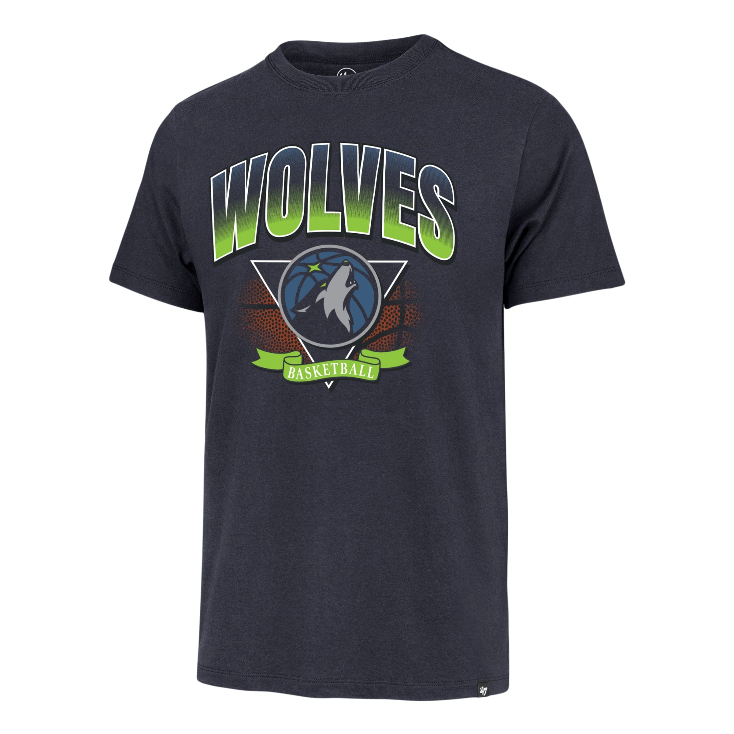 Adult Minnesota Timberwolves '47 Brand Navy Arena Fade Franklin T Shirt - Men's