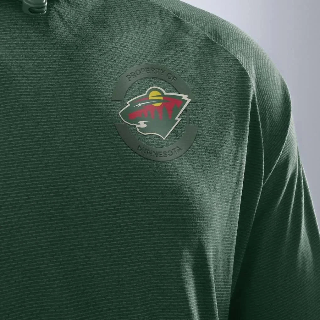Fanatics Green Minnesota Wild 2025 Authentic Pro Rink Raglan Hoodie - Men's - Image 2