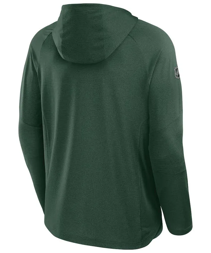 Fanatics Green Minnesota Wild 2025 Authentic Pro Rink Raglan Hoodie - Men's - Image 4