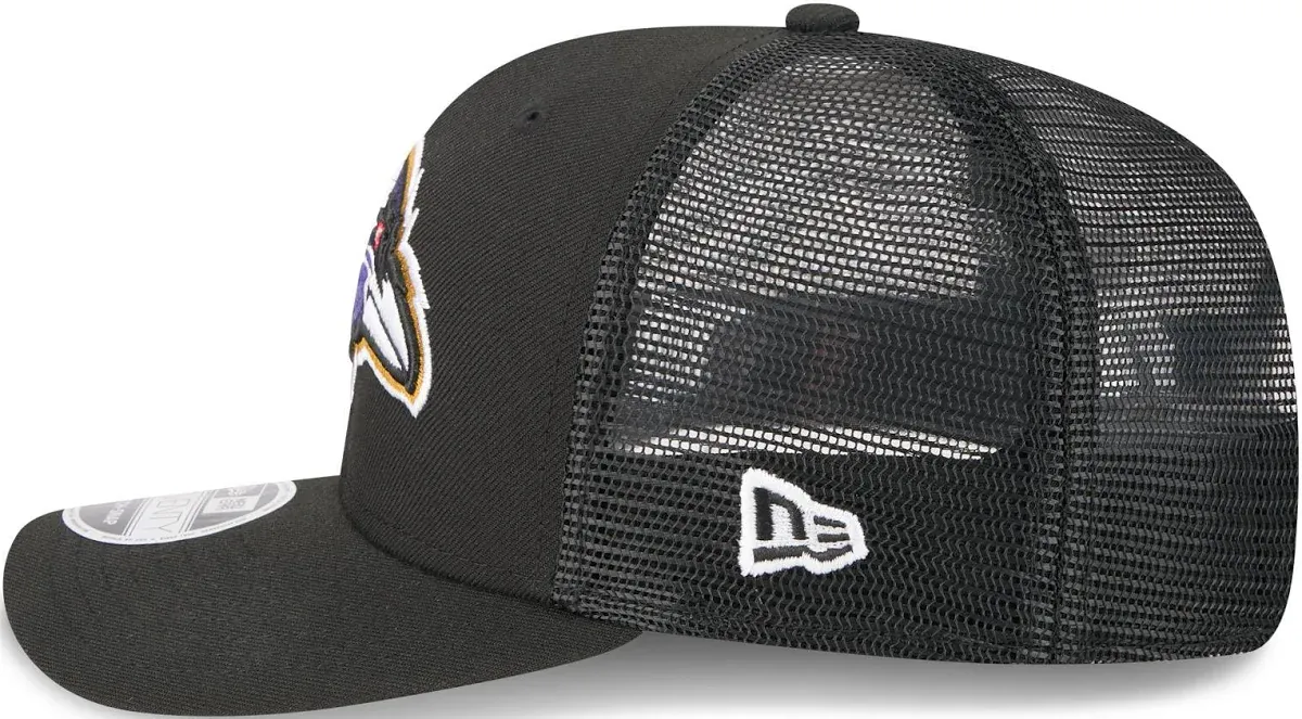 New Era Black Baltimore Ravens Main Trucker 9SEVENTY Stretch Snap Hat - Men's - Image 3