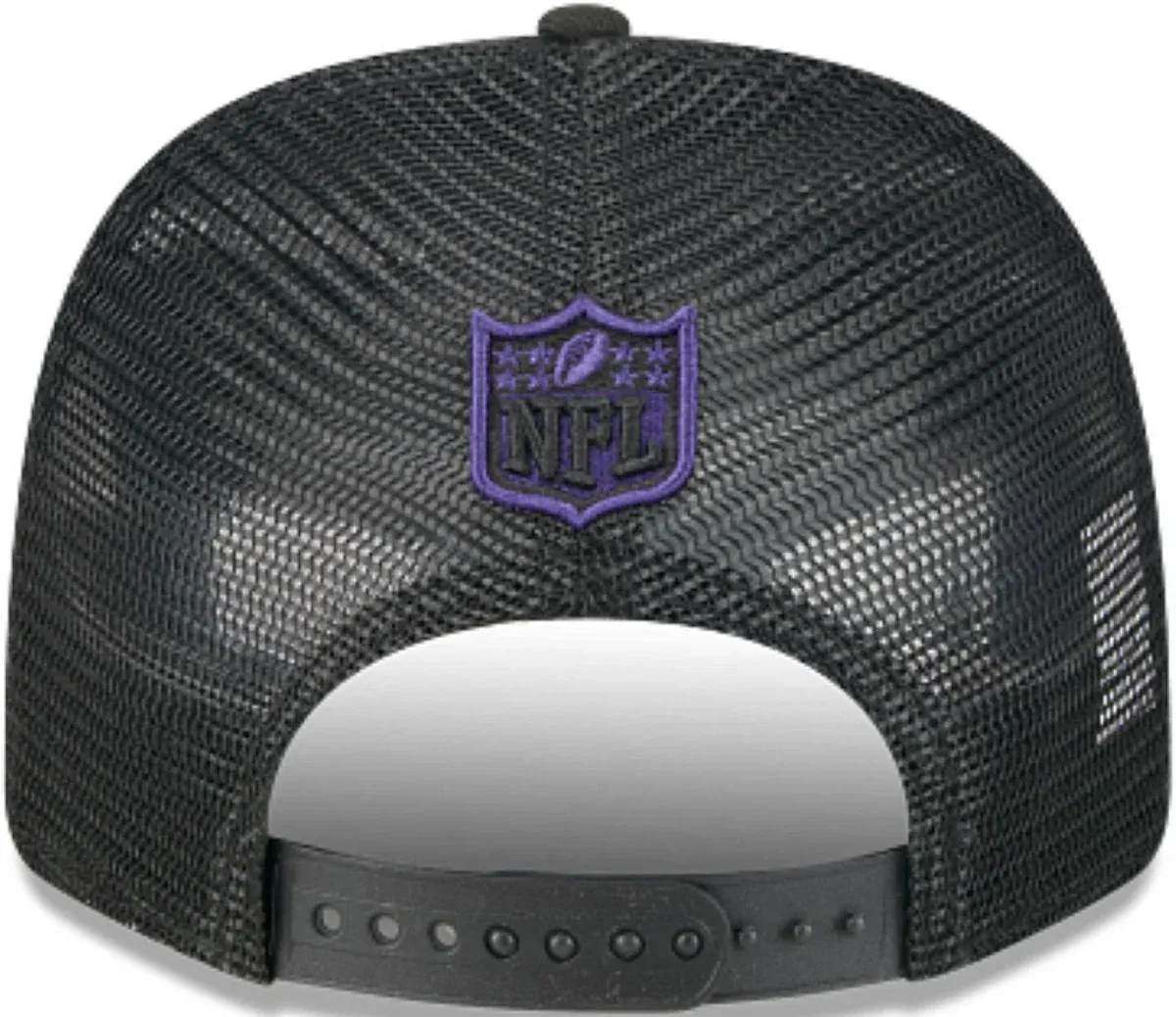 New Era Black Baltimore Ravens Main Trucker 9SEVENTY Stretch Snap Hat - Men's - Image 4