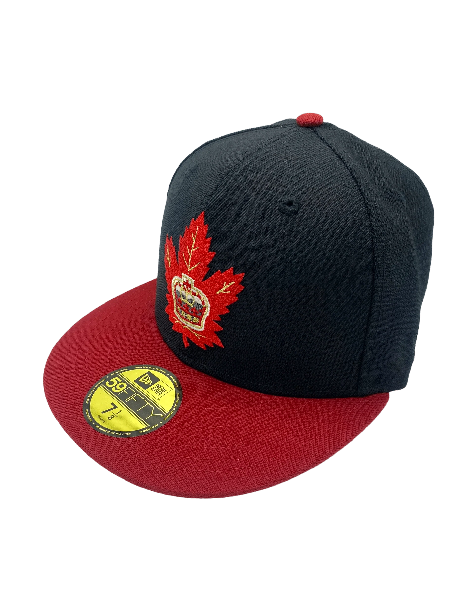 Adult Toronto Marlies New Era Black/Red AHL Custom Side Patch 59FIFTY Fitted Hat - Men's - Image 6