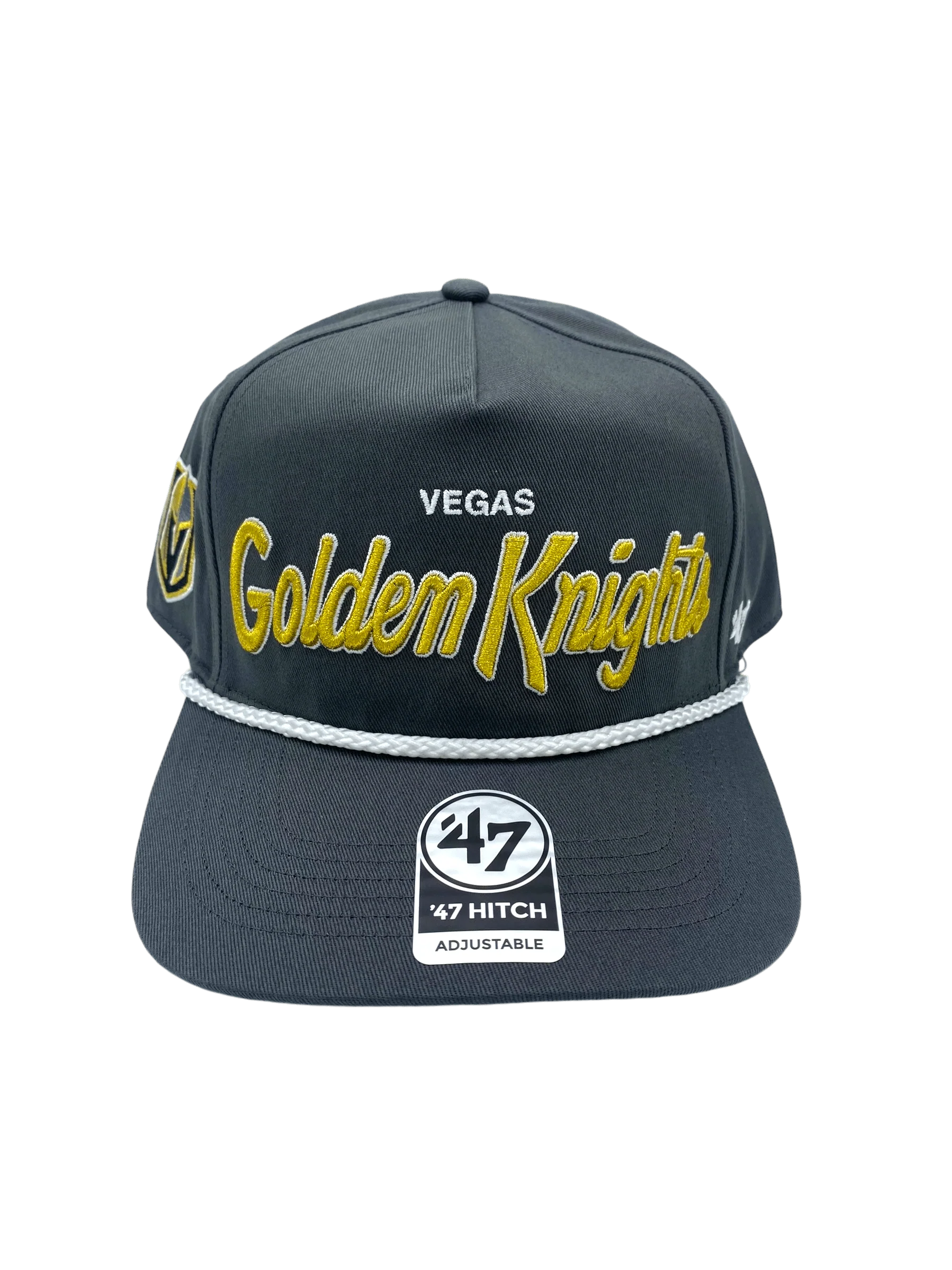 Adult Vegas Golden Knights '47 Crosstown Script Hitch Gray Adjustable Snapback Hat - Men's - Image 4