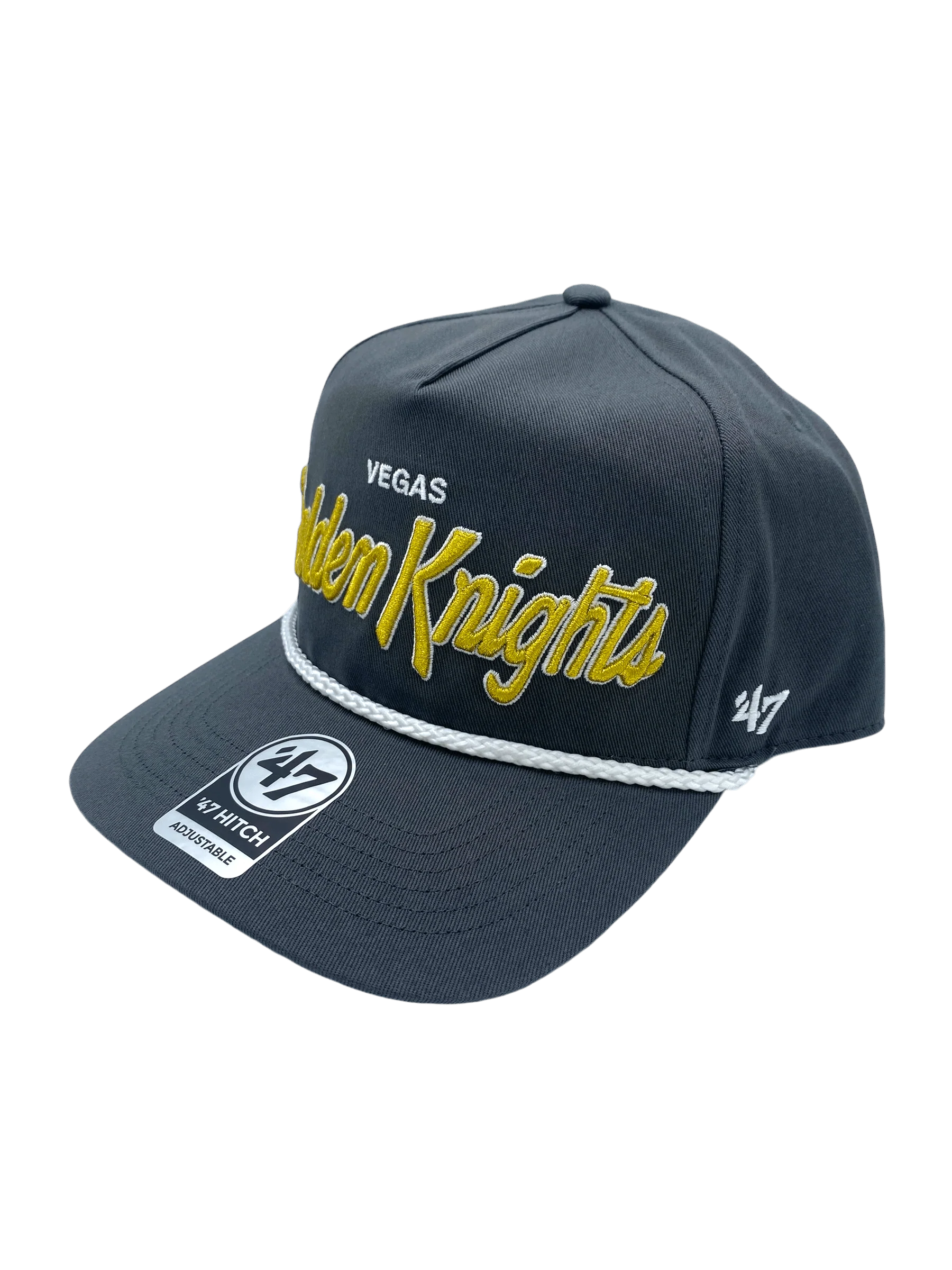 Adult Vegas Golden Knights '47 Crosstown Script Hitch Gray Adjustable Snapback Hat - Men's - Image 5