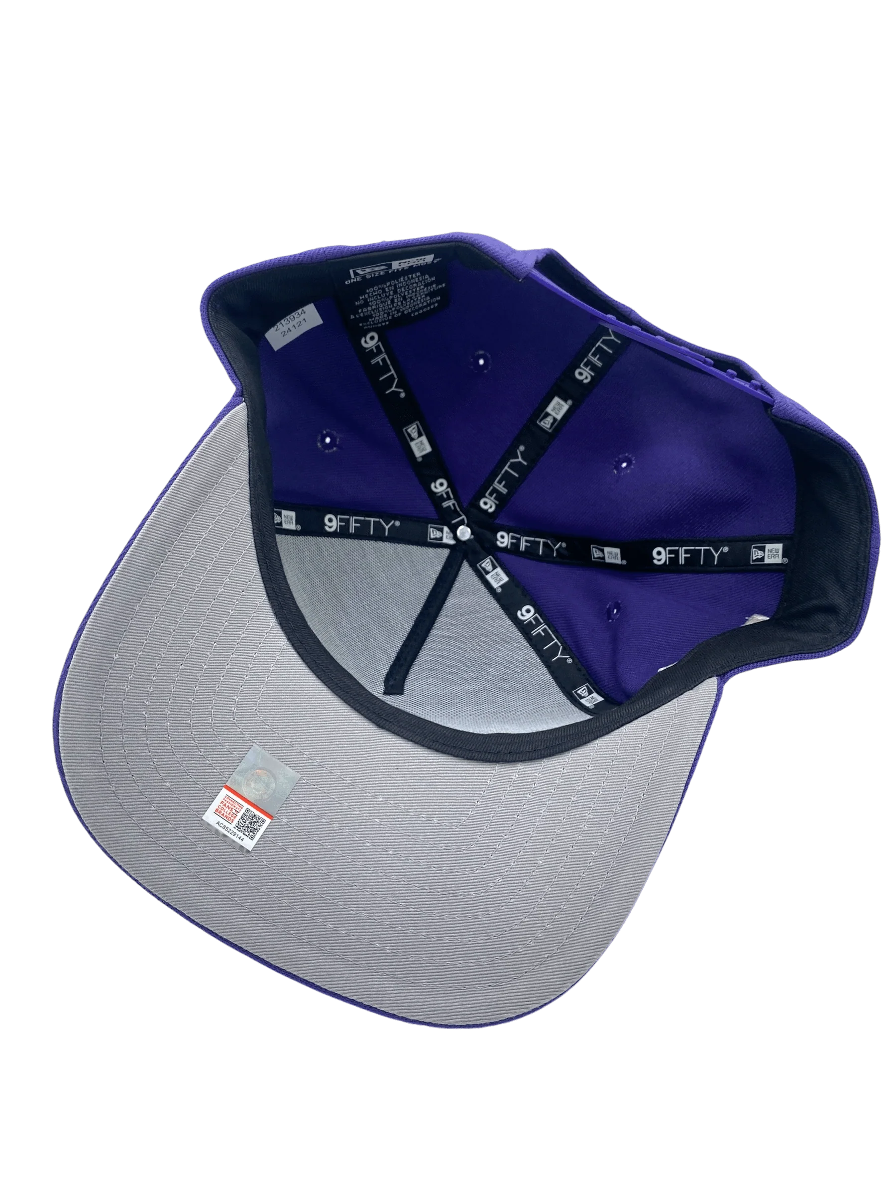 Adult Washington Huskies New Era Purple Script A-Frame 9FIFTY Adjustable Snapback Hat - Men's - Image 6