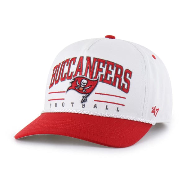 Adult Tampa Bay Buccaneers '47 White/Red Roscoe 2 Tone Hitch Adjustable Snapback Hat - Men's