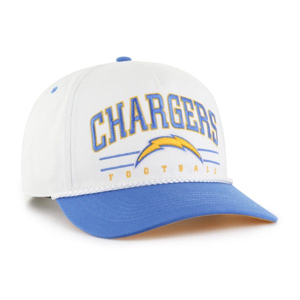 Adult Los Angeles Chargers '47 White/Blue Roscoe 2 Tone Hitch Adjustable Snapback Hat - Men's - Image 2
