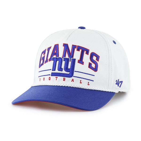 Adult New York Giants '47 White/Blue Roscoe 2 Tone Hitch Adjustable Snapback Hat - Men's