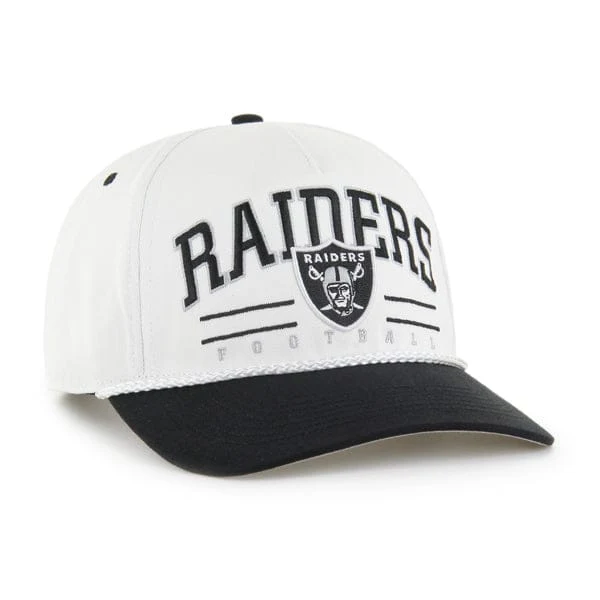 Adult Las Vegas Raiders '47 White/Black Roscoe 2 Tone Hitch Adjustable Snapback Hat - Men's - Image 2