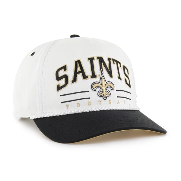 Adult New Orleans Saints '47 White/Black Roscoe 2 Tone Hitch Adjustable Snapback Hat - Men's - Image 2