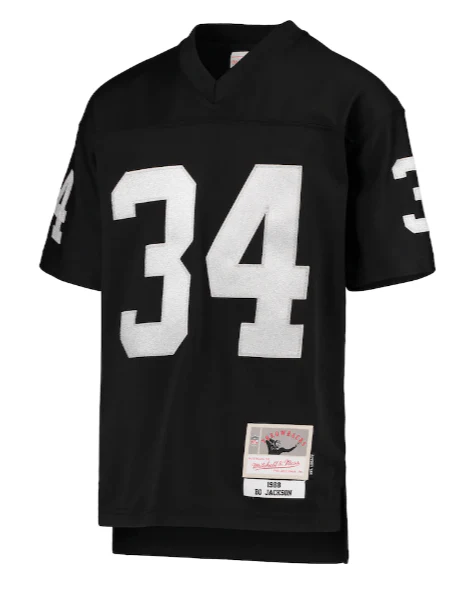 Youth Bo Jackson Los Angeles Raiders Mitchell & Ness Black Throwback Jersey - Unisex - Image 3