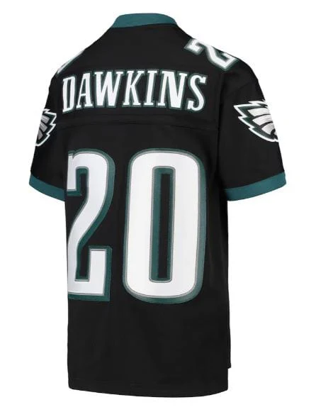 Youth Brian Dawkins Philadelphia Eagles Mitchell & Ness Black Throwback Jersey - Unisex - Image 2