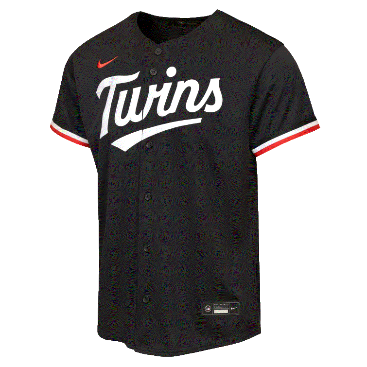 Youth Byron Buxton Minnesota Twins Alternate Nike Navy Baseline Replica Jersey - Unisex - Image 3