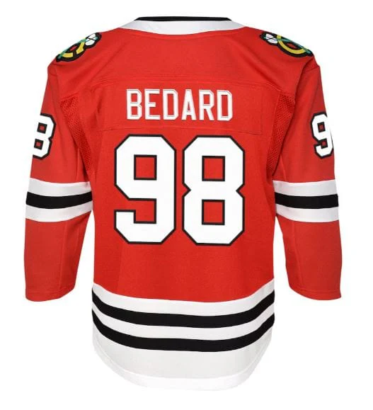 Youth Connor Bedard Chicago Blackhawks Outerstuff Red Home Jersey - Unisex - Image 3