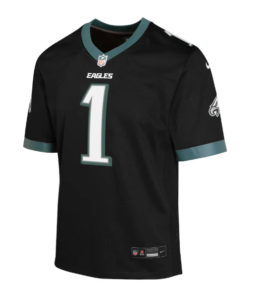 Youth Jalen Hurts Philadelphia Eagles Nike Black Alternate Game Jersey - Unisex - Image 3