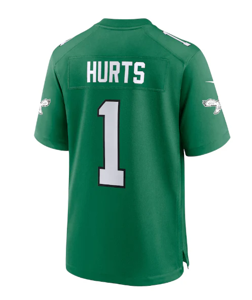Youth Jalen Hurts Philadelphia Eagles Nike Kelly Green Alternate Game Jersey - Unisex - Image 2