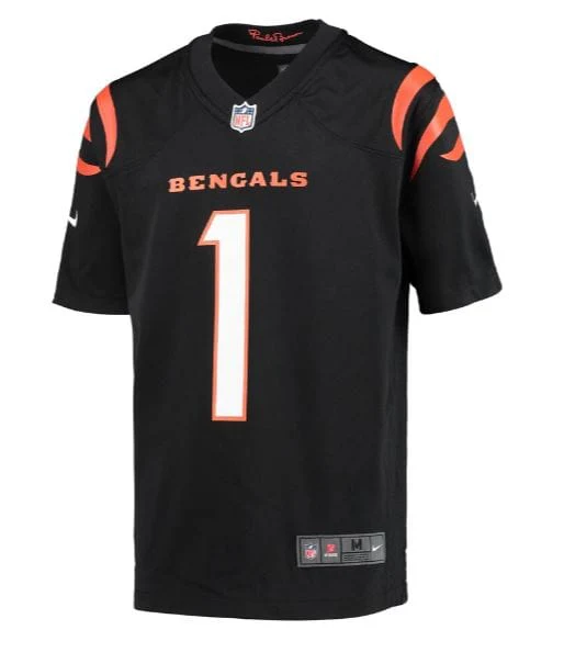 Youth Ja'Marr Chase Cincinnati Bengals Nike Black Game Jersey - Unisex - Image 3