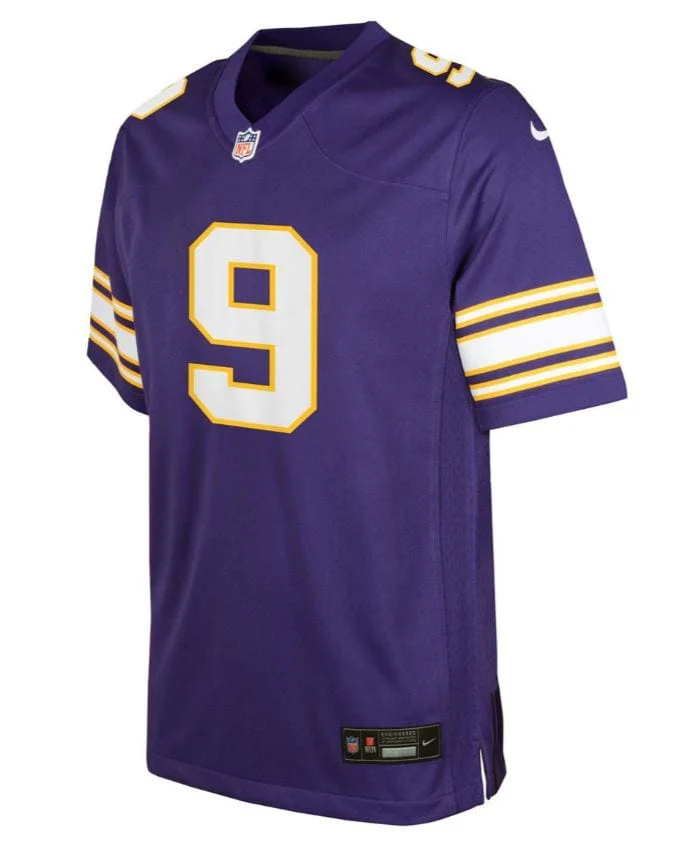 Youth JJ McCarthy Minnesota Vikings Nike Purple Classic Alternate Game Jersey - Unisex - Image 3