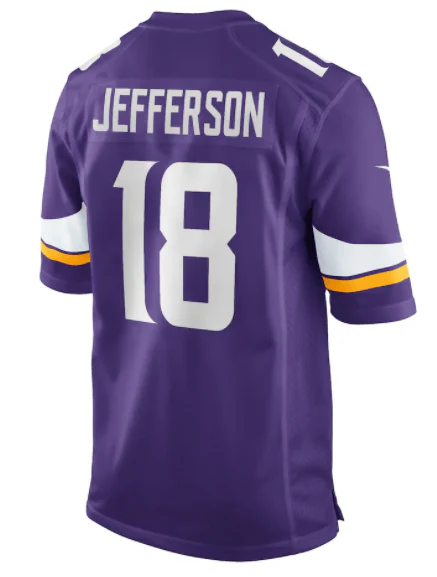 Youth Justin Jefferson Minnesota Vikings Nike Purple Game Jersey - Unisex - Image 3