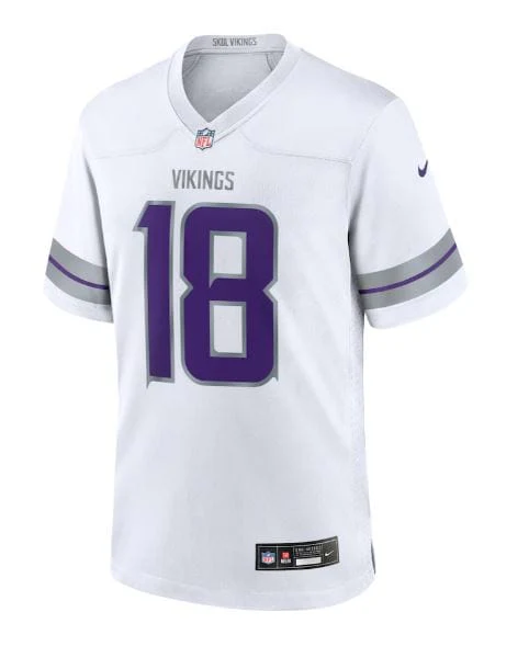 Youth Justin Jefferson Minnesota Vikings Nike White Winter Warrior Game Jersey - Unisex - Image 3