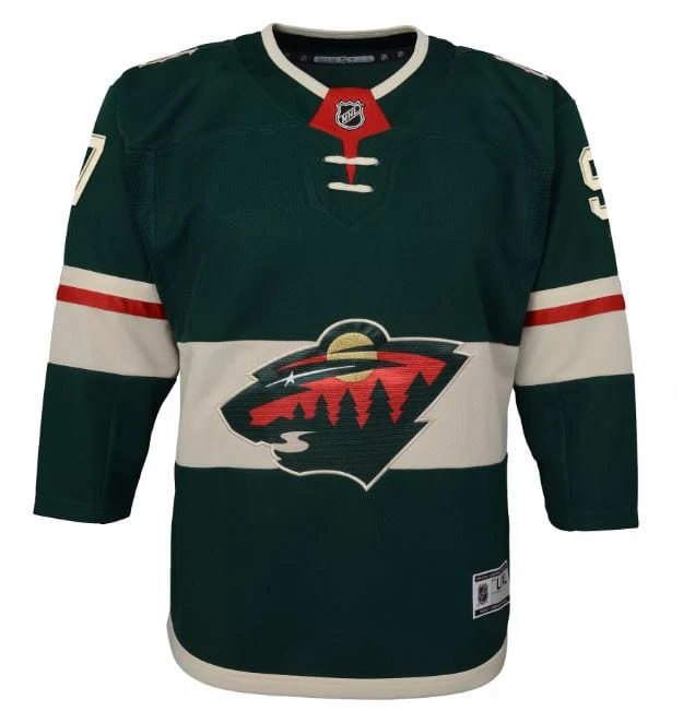 Youth Kirill Kaprizov Minnesota Wild Outerstuff Green Blank Home Jersey - Unisex - Image 3