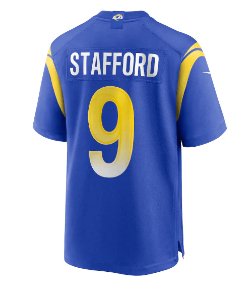 Youth Matthew Stafford Los Angeles Rams Nike Blue Game Jersey - Unisex - Image 3