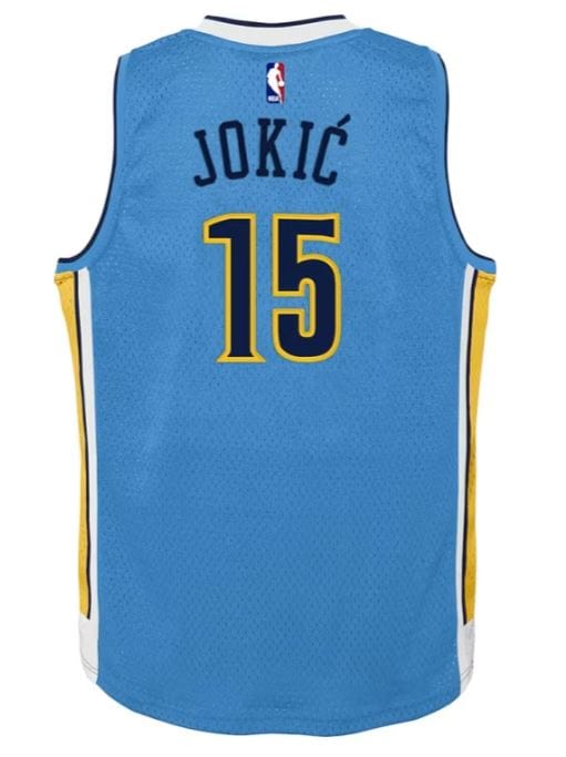 Youth Nikola Jokic Denver Nuggets Mitchell & Ness NBA Light Blue Throwback Jersey - Unisex - Image 2